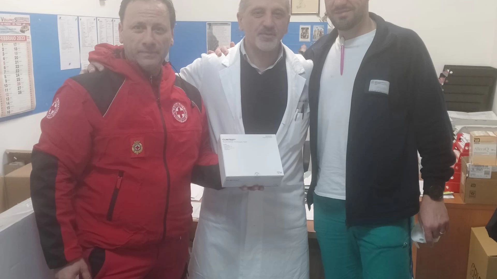 Il Comitato CRI Isernia dona 400 tamponi antigenici Covid-19 al pronto soccorso dell’Ospedale “F. Veneziale”